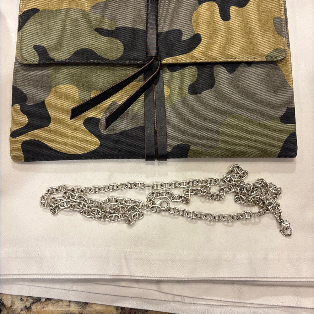 Stella & Dot Bellamy Camouflage Clutch with Chain